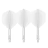   Fluturas si tija darts Red Dragon Nitro Flite alb, fluturas standard si tija medie