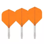 Fluturas si tija darts Red Dragon Nitro Flite, portocaliu-alb, fluturas standard si tija scurta
