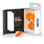 Fluturas si tija darts Red Dragon Nitro Flite, portocaliu-alb, fluturas standard si tija scurta