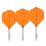 Fluturas si tija darts Red Dragon Nitro Flite, portocaliu-alb, fluturas standard si tija medie