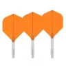   Fluturas si tija darts Red Dragon Nitro Flite, portocaliu-alb, fluturas standard si tija medie
