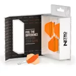 Fluturas si tija darts Red Dragon Nitro Flite, portocaliu-alb, fluturas standard si tija lunga