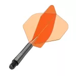 Fluturas si tija darts Red Dragon Nitro Flite, portocaliu-negru, fluturas standard si tija medie