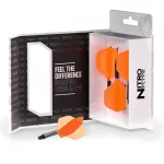 Fluturas si tija darts Red Dragon Nitro Flite, portocaliu-negru, fluturas standard si tija medie