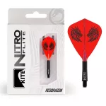 Fluturas si tija darts Red Dragon Nitro Flite Jonny Clayton, fluturas Kite si tija scurta