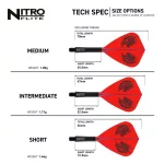 Fluturas si tija darts Red Dragon Nitro Flite Jonny Clayton, fluturas Kite si tija scurta