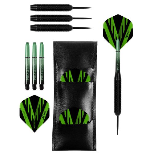 Set Darts Steel XQ Max Black Coated, 23g, Brass