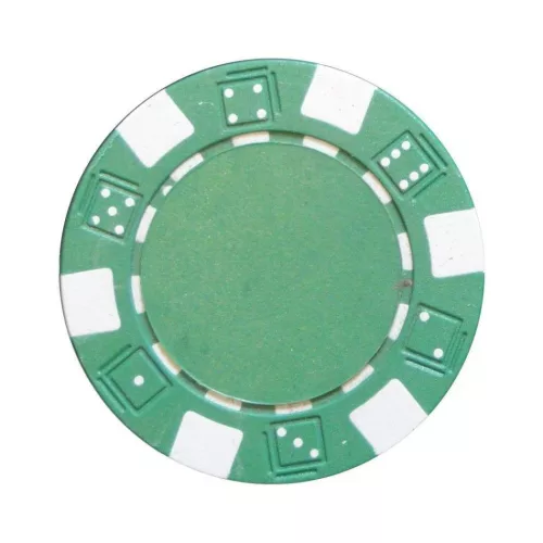 Jeton Poker 11.5g, cube pattern, verde